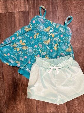 Citrus Print Tank Top and Shorts Set